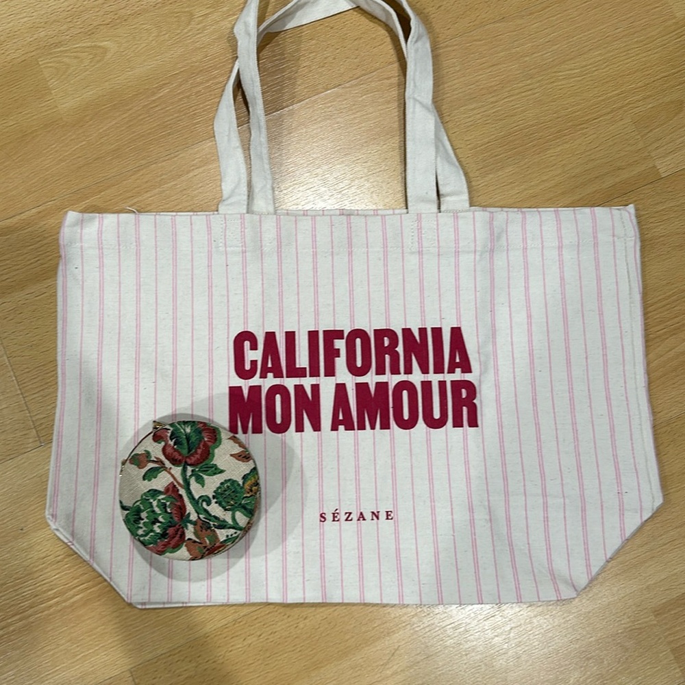 Sezane tote and travel jewelry box